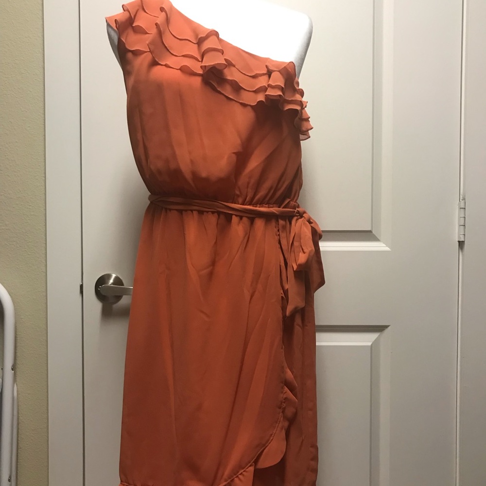 One Shoulder Ruffled Dress - Picture 2 of 4